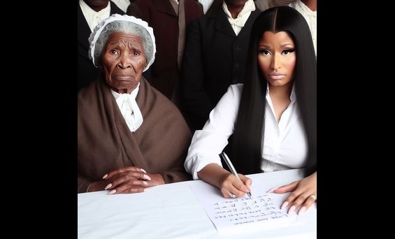 AI Photo of Nicki Minaj with Harriet Tubman